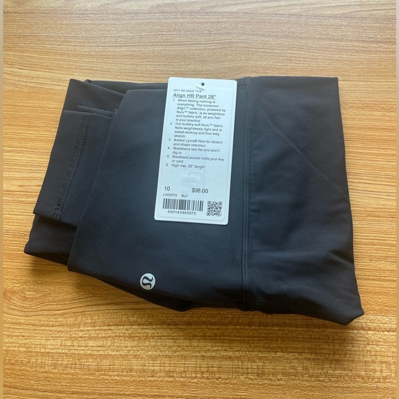 lululemon athletica Pants - Lululemon Black Align HR Pant 28" Size 10